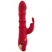 RABBIT VIBRATOR s 3 gibajočimi prstani
